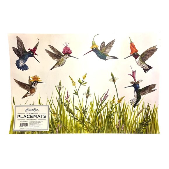 Hester and Cook Other - Hester and Cook Hummingbirds Paper Placemats Vicki Sawyer 24 Sheets
